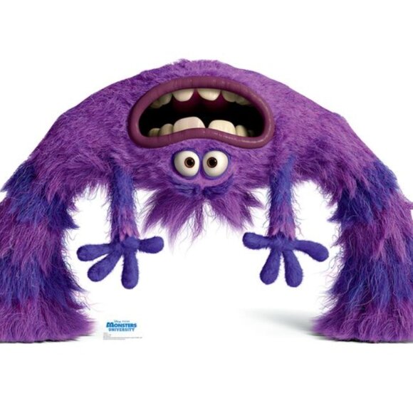 DISNEY PIXAR MONSTERS UNIVERSITY Art TALKING Purple Monster Arch Shaped - Picture 8 of 9